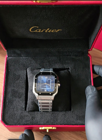Cartier Santos Automatic Blue Dial Stainless Steel | Chronivo Luxe
