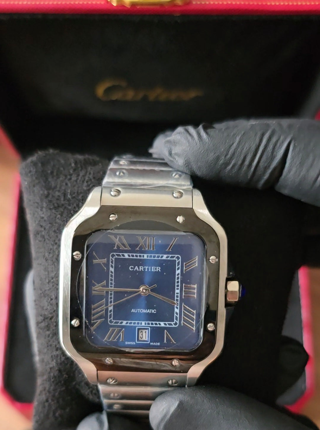 Cartier Santos Automatic Blue Dial Stainless Steel | Chronivo Luxe