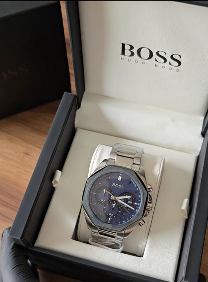 Hugo Boss Blue Dial Chronograph Stainless Steel | Chronivo Luxe